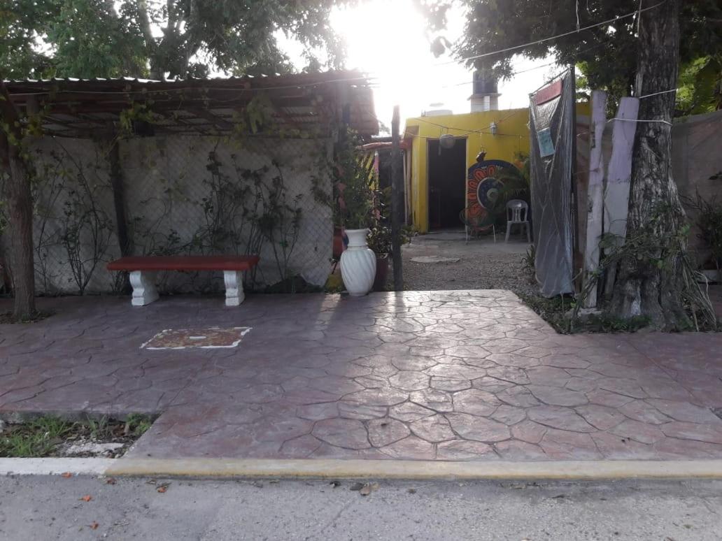 Hostal Y Camping Las G Bacalar Bagian luar foto
