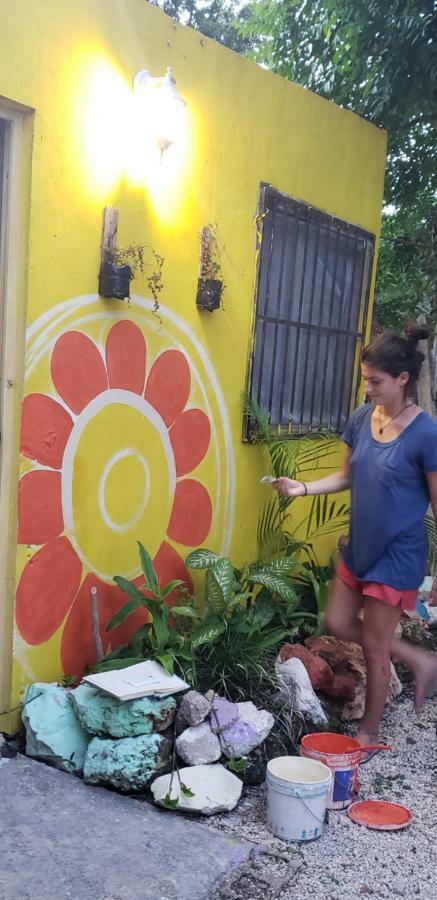 Hostal Y Camping Las G Bacalar Bagian luar foto